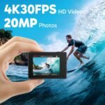 AKASO Sports Camera 4K 30fps 20MP WiFi Action Camera - 30M Aquatic Submersible Camera with Stabilization - 170° Wide Angle - Ultra HD Image Quality for Adventure Enthusiasts - Image 3