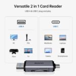 BENFEI SD/Micro SD Card Reader, USB C/A Dual Connector Adapter Memory Cards, Supports USB 3.0/SD/SDXC/Micro SD/Micro SDXC/MMC/RS-MMC, Compatible with iPhone 16/15, MacBook Pro, etc - Image 3