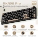 RK ROYAL KLUDGE R98 Pro Wired Mechanical Keyboard, 96% US Layout Gaming Keyboard with Numeric, RGB, Volume Knob, Gasket Structure, PBT MDA Keycaps, Hot-Swappable Pre-Lubed Linear Switch - Imagen 4