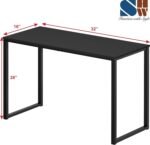 SHW 32 Inch Computer Desk for Home Office, Black - Imagen 4