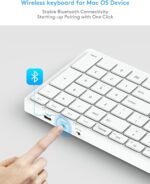 Yivandi Teclado Bluetooth inalámbrico para Apple Mac OS - Diseño QWERTY de EE. UU., Teclas de tijera, escritura precisa, batería recargable, tiempo de trabajo extralargo, compatible con iMac/MacBook - Image 5