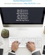 Yivandi Teclado Bluetooth inalámbrico para Apple Mac OS - Diseño QWERTY de EE. UU., Teclas de tijera, escritura precisa, batería recargable, tiempo de trabajo extralargo, compatible con iMac/MacBook - Image 6
