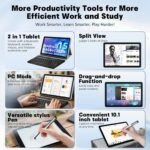 Android 15 Tablet 10 Inch 24GB RAM 128 ROM Tablets with Keyboard Case and Stylus 1TB Expandable Octa-Core 6000mAh 1280x800 IPS HD 5G WiFi T615 CPU High Performance - Image 5