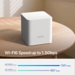 Tenda AX1500 Mesh WiFi 6 System Nova MX3 - Covers up to 3500 Square Feet - Whole Home WiFi 6 Mesh System - Gigabit Mesh Router for 80 Devices - Dual Band Mesh Network - Imagen 4