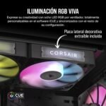 Corsair iCUE Link RX120 120mm RGB PWM Fans with iCUE Link System Hub - Magnetic Dome Bearing - Triple Pack - Black - Image 6
