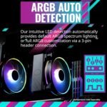 Cooler Master Hyper 212 Halo Black CPU Air Cooler, 120 Halo² PWM Fan, Dual Loop ARGB, Aluminum Top Cover, 4 Copper Heat Pipes, 154mm High, Brackets - Imagen 3