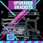 Cooler Master Hyper 212 Halo Black CPU Air Cooler, 120 Halo² PWM Fan, Dual Loop ARGB, Aluminum Top Cover, 4 Copper Heat Pipes, 154mm High, Brackets - Imagen 7