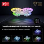 Ameta Morpho Drone for Kids with Camera 1080P, Mini FPV Drone with 32 RGB Lights/Circle Flight/3D Flip/18min Flight/Missing Doorbell, Toys Gift for Boys Girls, Under 250g - Imagen 5