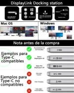 WAVLINK Displaylink Laptop Docking Station with 3 HDMI, USB C Dock Triple Display 4K60Hz, Charging 100W for M1 M2 M3 M4 Mac and Windows, 2DP, 5 USB Ports, 1Gbps Ethernet Port, Audio/Microphone, SD/TF - Image 5