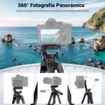 NEEWER VERSION Level Input Tripod for Phone & Camera, Portable Lightweight Metal Travel Stand with Cold Shoe Mobile Phone Holder Compatible with iPhone for Video Recording, TP53 - Image 4