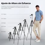 NEEWER VERSION Level Input Tripod for Phone & Camera, Portable Lightweight Metal Travel Stand with Cold Shoe Mobile Phone Holder Compatible with iPhone for Video Recording, TP53 - Image 5