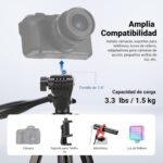 NEEWER VERSION Level Input Tripod for Phone & Camera, Portable Lightweight Metal Travel Stand with Cold Shoe Mobile Phone Holder Compatible with iPhone for Video Recording, TP53 - Image 6