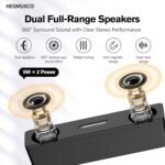 Altavoces compactos para computadora de escritorio – Altavoz estéreo con cable de 10 W con perilla de control de volumen, alimentación USB, entrada de audio de 3.5 mm, barra de sonido para computadora - Imagen 3