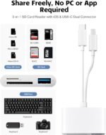SD Card Reader for i-Phone i-Pad and Camera with Dual Slot for SD and TF Memory Cards, SD Card Reader, No Need for Applications, Plug and Play. - Image 3