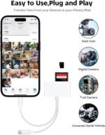 SD Card Reader for i-Phone i-Pad and Camera with Dual Slot for SD and TF Memory Cards, SD Card Reader, No Need for Applications, Plug and Play. - Image 4