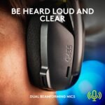 Logitech G 435 LIGHTSPEED Wireless Gaming Bluetooth Headphones - Lightweight, On-Ear, Built-in Microphones, 18 Hours Battery, Compatible with Dolby Atmos, PC, PS4, PS5, Cellular - Black - Imagen 6