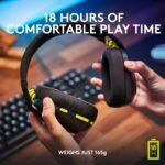 Logitech G 435 LIGHTSPEED Wireless Gaming Bluetooth Headphones - Lightweight, On-Ear, Built-in Microphones, 18 Hours Battery, Compatible with Dolby Atmos, PC, PS4, PS5, Cellular - Black - Imagen 7