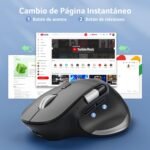 acer Dual Mode Wireless Mouse, Bluetooth Mouse with Side Wheel (BT5.2 + 2.4G), 4800 DPI Rechargeable Wireless Mouse with 6 DPI Levels, Ideal for Office with 8 Buttons, Suitable for Right-Handed - Imagen 8