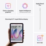Apple iPad mini (A17 Pro): Apple Intelligence, 8.3-inch Liquid Retina Display, 256GB, Wi-Fi 6E, 12MP Front/12MP Back Camera, Touch ID, All-Day Battery Life — Space Grey - Image 4