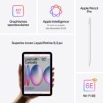 Apple iPad mini (A17 Pro): Apple Intelligence, 8.3-inch Liquid Retina Display, 256GB, Wi-Fi 6E, 12MP Front/12MP Back Camera, Touch ID, All-Day Battery Life — Space Grey - Image 6