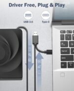 External CD/DVD Drive for Laptop, External DVD Drive, DVD Player, Portable CD Reader for Laptop, CD Burner Compatible with PC Windows 11/10//7, Linux, Mac OS - Image 4