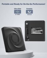 External CD/DVD Drive for Laptop, External DVD Drive, DVD Player, Portable CD Reader for Laptop, CD Burner Compatible with PC Windows 11/10//7, Linux, Mac OS - Image 6
