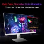 ASUS ROG Strix 27" USB-C 4K HDR Gaming Monitor (XG27UCG-W) - White, UHD (3840x2160) Dual Mode (4K 160Hz or FHD 320Hz), 1ms, Fast IPS, ELMB Sync, G-SYNC Support, - Image 4