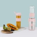 H.Koenig Mini Smoothie Maker Compact 570mL SMOO12 BPA-Free Powerful 300W, Smoothie Blender 2 Portable Bottles, 4 Stainless Steel Blades, Pastel Pink - Image 3