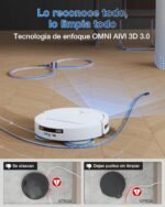 ECOVACS T50 Pro Omni Gen2 Robot Vacuum Cleaner, 15000Pa Enhanced by T30 Pro Omni, Extendable Side Brush and Mop, Auto Adding Cleaning Solution, 75°C Hot Water Wash, White - Image 5