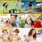 4K Video Camera, 48MP 30FPS Camcorder for YouTube, FHD1080P Video Vlogging Recorder /18X Digital Zoom /3.0'' 270°Rotation IPS Screen Camera Camcorder,with Remote / 2 Batteries - Imagen 9