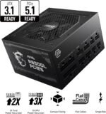MSI mag 850W Power Supply 80 Plus Gold - ATX 3.0 PCIe 5.0 Ready - 12VHPWR [mag A850GL PCIE5] - Image 3