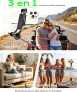 Tripe Telemovel Selfie Stick and Tripod for Mobile Phone, 170 cm Portable with Remote Control, Compatible with iPhone/Android - Imagen 3