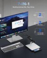 External Blu ray Drive for Laptop, Blu Ray Burner USB 3.0 Type C, CD/BD, Compatible with 100G Bluray/DVD for PC, Compatible with Windows, Linux, Mac OS - Image 3