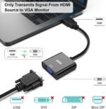 BENFEI HDMI to VGA Adapter 1080P for PC, TV, Laptops and Other HDMI Devices - Black - Image 3