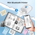 vretti TP2-Y Mini Handheld Thermal Printer Compatible with Android and iOS with 1 Roll of Labels, Bluetooth Printer for iPhone, Work List, Notes, Photos, DIY - Imagen 3