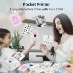 vretti TP2-Y Mini Handheld Thermal Printer Compatible with Android and iOS with 1 Roll of Labels, Bluetooth Printer for iPhone, Work List, Notes, Photos, DIY - Imagen 5