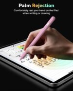 MoKo Pencil for iPad (A16) 11th 10th Gen, Stylus Pen for 2018-2025 Apple iPad 11/10/9/8/7/6/A16, Mini 7/6/5, Air M3/M2 11"/13"/5/4/3, Pro M4 13"/12.9"/11" Tilt Sensitivity, USB-C Fast Charging, Pink - Image 5