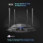 Tenda AC6 Dual Band Smart Wireless Router (AC1200, 4 Megabit Ports, Smart WiFi, Energy Saving, 4x 5dBi HG Antennas), Black - Imagen 3