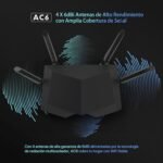 Tenda AC6 Dual Band Smart Wireless Router (AC1200, 4 Megabit Ports, Smart WiFi, Energy Saving, 4x 5dBi HG Antennas), Black - Imagen 4