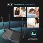 Tenda AC6 Dual Band Smart Wireless Router (AC1200, 4 Megabit Ports, Smart WiFi, Energy Saving, 4x 5dBi HG Antennas), Black - Imagen 6