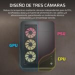 CORSAIR Air 5400 LX-R RGB iCUE Link Triple Camera Panoramic Semi-Tower PC Case - 3 LX-R RGB Reverse-Rotor Fans Pre-Installed - High Flow Low Noise Ducting - Black - Image 4