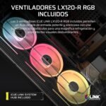 CORSAIR Air 5400 LX-R RGB iCUE Link Triple Camera Panoramic Semi-Tower PC Case - 3 LX-R RGB Reverse-Rotor Fans Pre-Installed - High Flow Low Noise Ducting - Black - Image 7