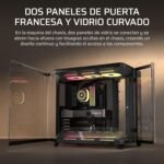 CORSAIR Air 5400 LX-R RGB iCUE Link Triple Camera Panoramic Semi-Tower PC Case - 3 LX-R RGB Reverse-Rotor Fans Pre-Installed - High Flow Low Noise Ducting - Black - Image 8