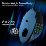 Redragon M908 Impact Gaming Mouse RGB LED MMO, Wired Ergonomic Optical Mouse with 12 Side Buttons, Maximum 12,400 dpi, High Precision, 18 Programmable Macro Shortcuts, Comfortable Grip - Imagen 7