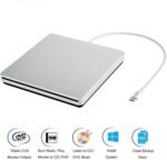 USB-C Superdrive External DVD/CD Reader and DVD/CD Writer for Apple - MacBook Air/Pro/iMac/Mini/MacBook Pro/ASUS/DELL Latitude with USB-C Plug and Play Port (Silver) - Imagen 3