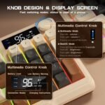 LexonElec M96 Wireless Gaming Keyboard, Knob Control, Bluetooth/2.4G, Mechanical Feeling Wireless Keyboard, RGB LED Backlight with Display, PBT Keyboard, 3000mAh, 94 Layout - Imagen 5