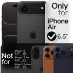 JETech Magnetic Slim Case for iPhone Air, Compatible with MagSafe, Ultra Thin Lightweight Minimalist Matte Finish Case with Full Camera Lens Protection (Black) - Image 3