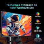 KTC Mini LED Monitor | 27 Inches | 2K@180Hz QHD 2560x1440P | VESA Display HDR1400 | 1ms | Adaptive Sync | 148% sRGB | HDMIx2, DPx1 | Vertical and Wall Mount Bracket | White M27T6 - Imagen 6