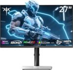 KTC Mini LED Monitor | 27 Inches | 2K@180Hz QHD 2560x1440P | VESA Display HDR1400 | 1ms | Adaptive Sync | 148% sRGB | HDMIx2, DPx1 | Vertical and Wall Mount Bracket | White M27T6 - Imagen 10