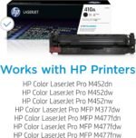 HP 410A CF410A Black Original Toner Cartridge 2,300 Pages for HP Color LaserJet Pro Series M452 and M477 Printers - Image 3